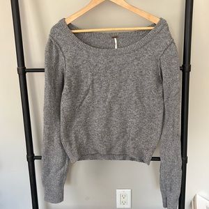 Free People grey LS sweater